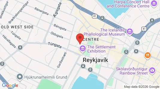 Apartments for rent i Reykjavík Miðborg - kort over placeringen