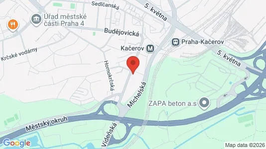 Apartments for rent i Prague 4 - kort over placeringen