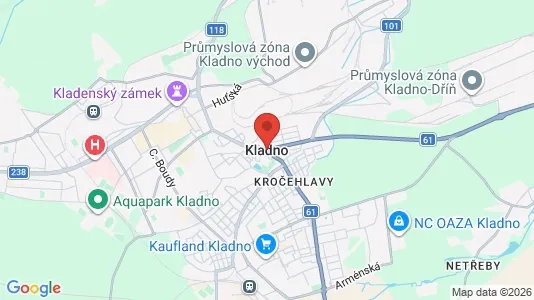 Apartments for rent i Kladno - kort over placeringen