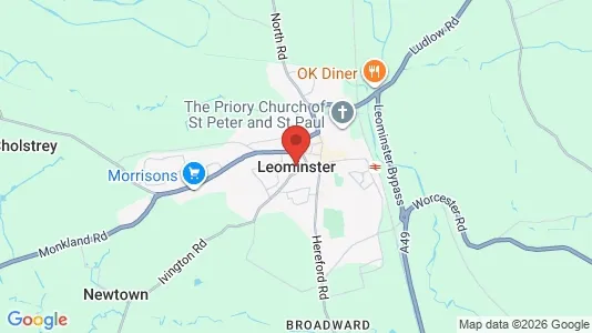 Houses for rent i Leominster - Herefordshire - kort over placeringen