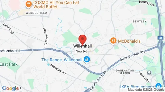 Houses for rent i Willenhall - West Midlands - kort over placeringen