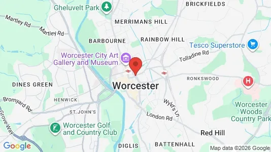 Apartments for rent i Worcester - Worcestershire - kort over placeringen