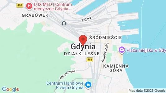 Houses for rent i Gdynia - kort over placeringen
