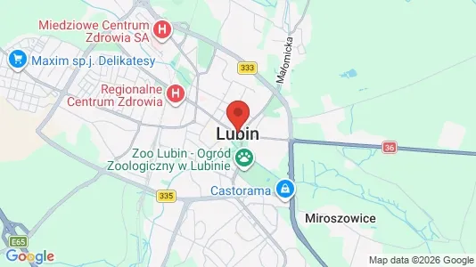 Apartments for rent i Lubiński - kort over placeringen