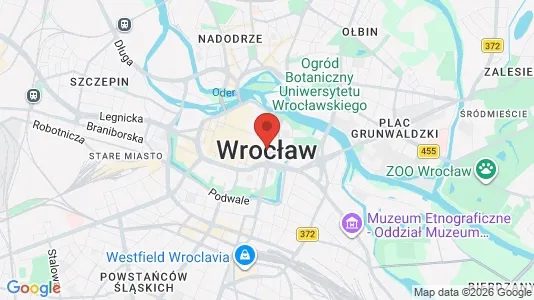 Apartments for rent i Wrocław - kort over placeringen