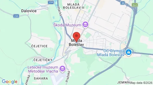 Apartments for rent i Mladá Boleslav - kort over placeringen