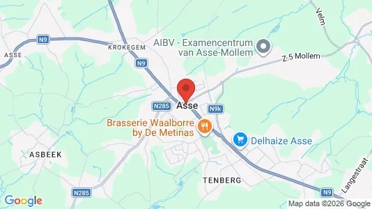 Houses for rent i Asse - kort over placeringen