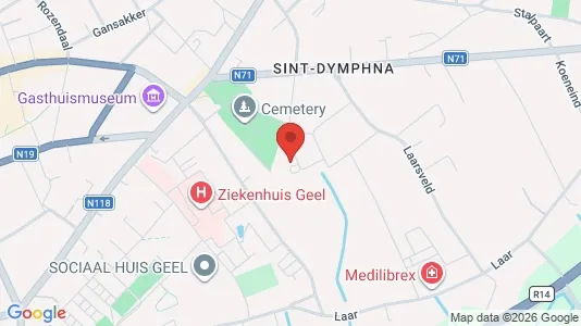 Apartments for rent i Geel - kort over placeringen