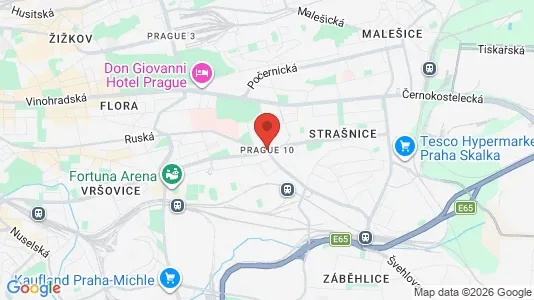 Apartments for rent i Prague 10 - kort over placeringen