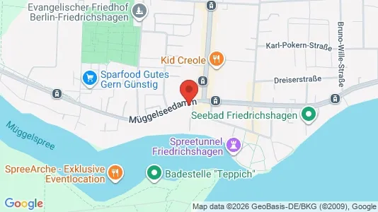 Apartments for rent i Berlin Treptow-Köpenick - kort over placeringen