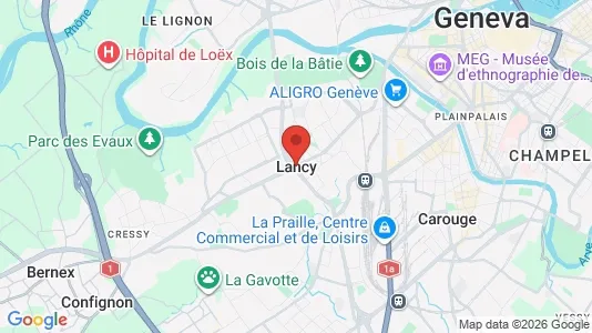 Apartments for rent i Lancy - kort over placeringen