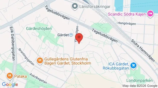 Apartments for rent i Gärdet/Djurgården - kort over placeringen