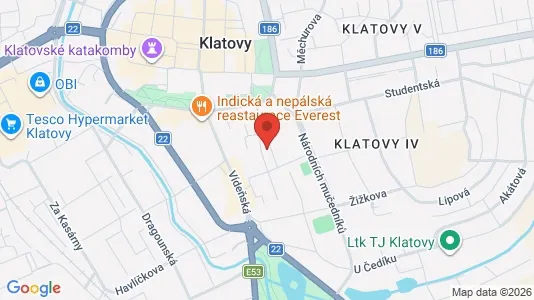 Apartments for rent i Klatovy - kort over placeringen