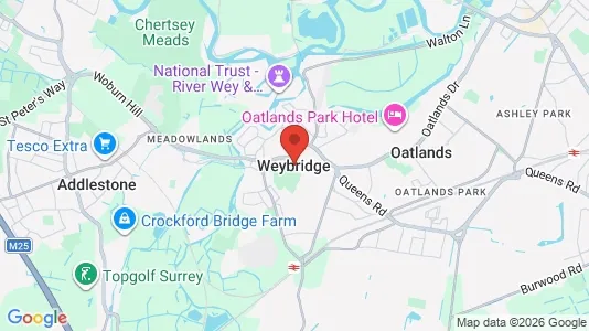 Apartments for rent i Weybridge - Surrey - kort over placeringen