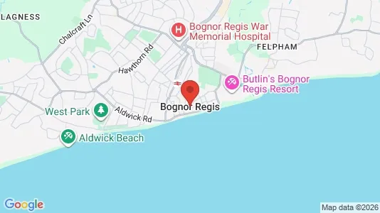 Houses for rent i Bognor Regis - West Sussex - kort over placeringen