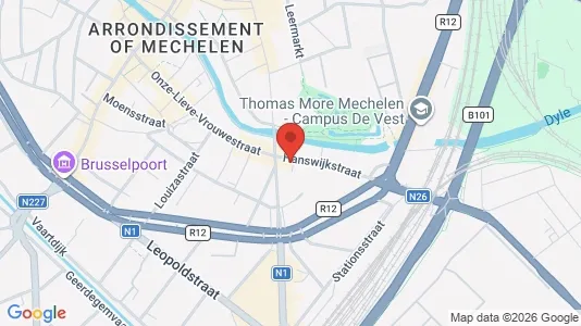 Apartments for rent i Mechelen - kort over placeringen
