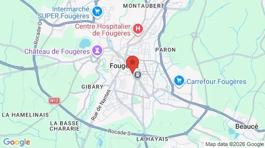 Apartments for rent i Fougères-Vitré - kort over placeringen