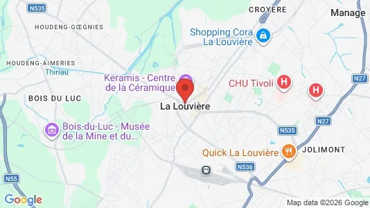 Apartments for rent i La Louvière - kort over placeringen