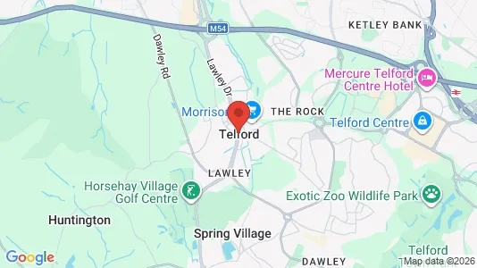 Houses for rent i Telford - Shropshire - kort over placeringen