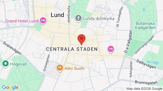 Apartments for rent i Lund - kort over placeringen