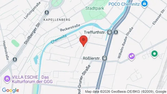 Apartments for rent i Chemnitz - kort over placeringen