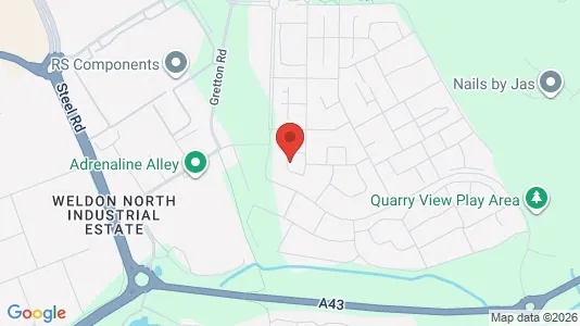 Apartments for rent i Corby - Northamptonshire - kort over placeringen