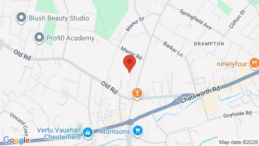 Apartments for rent i Chesterfield - Derbyshire - kort over placeringen