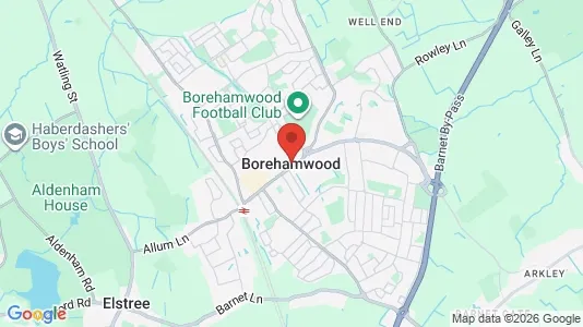 Apartments for rent i Borehamwood - Hertfordshire - kort over placeringen