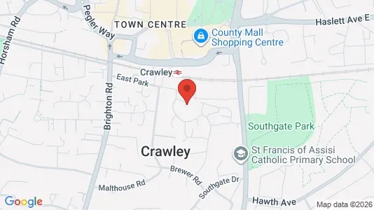 Apartments for rent i Crawley - West Sussex - kort over placeringen