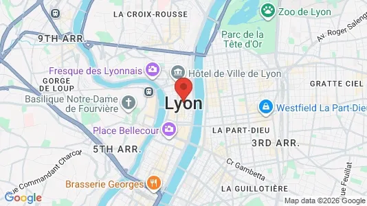 Houses for rent i Lyon - kort over placeringen
