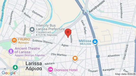 Apartments for rent i Larissa - kort over placeringen