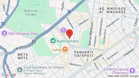 Apartments for rent i Athens Pagrati - kort over placeringen