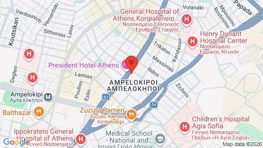 Apartments for rent i Athens Ampelokipoi - kort over placeringen