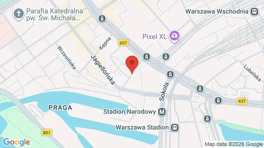 Apartments for rent i Warszawa Praga-Północ - kort over placeringen