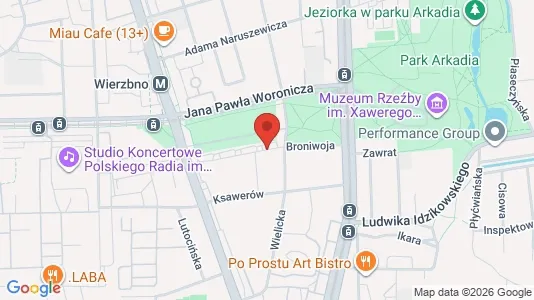 Apartments for rent i Warszawa Mokotów - kort over placeringen