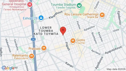 Apartments for rent i Thessaloniki - kort over placeringen
