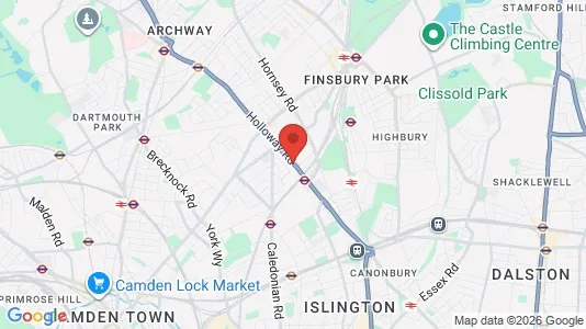 Apartments for rent i London N7 - kort over placeringen
