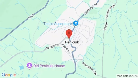 Apartments for rent i Penicuik - Midlothian - kort over placeringen