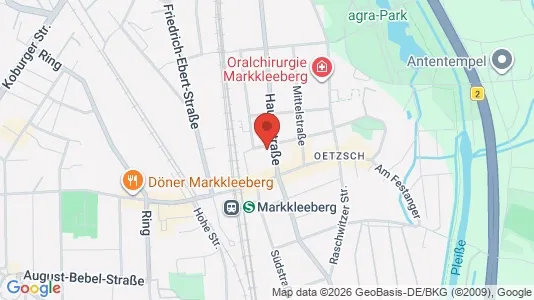 Apartments for rent i Leipzig - kort over placeringen