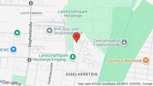 Apartments for rent i Berlin Lichtenberg - kort over placeringen