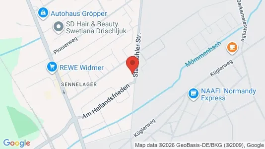 Apartments for rent i Paderborn - kort over placeringen
