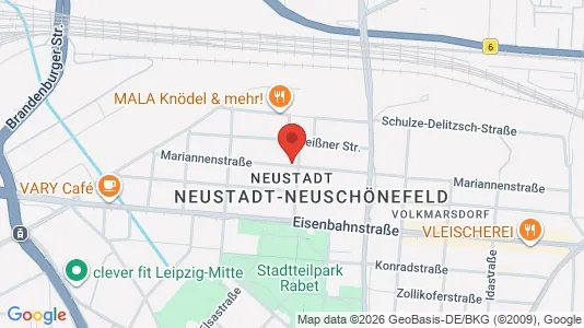 Apartments for rent i Leipzig - kort over placeringen