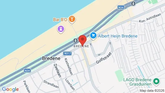 Apartments for rent i Bredene - kort over placeringen