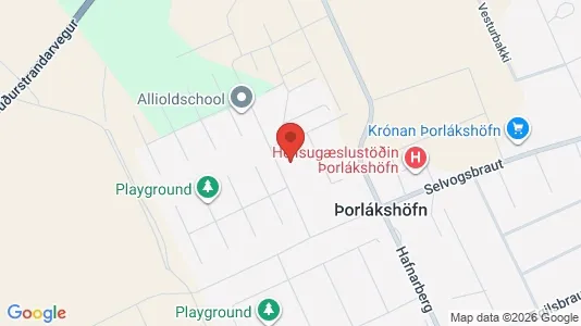 Apartments for rent i Þorlákshöfn - kort over placeringen
