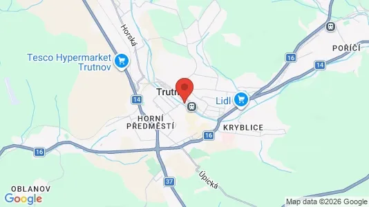 Apartments for rent i Trutnov - kort over placeringen