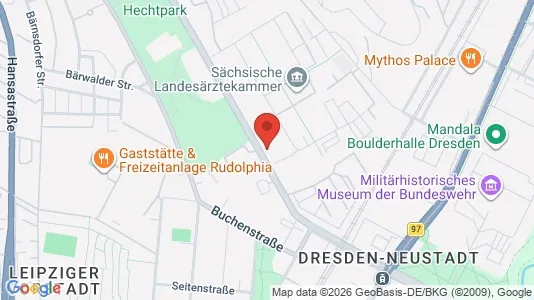 Apartments for rent i Dresden - kort over placeringen