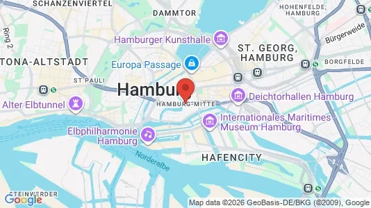 Apartments for rent i Hamburg Mitte - kort over placeringen