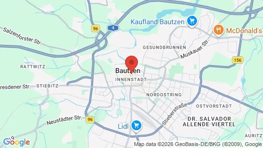 Apartments for rent i Bautzen - kort over placeringen
