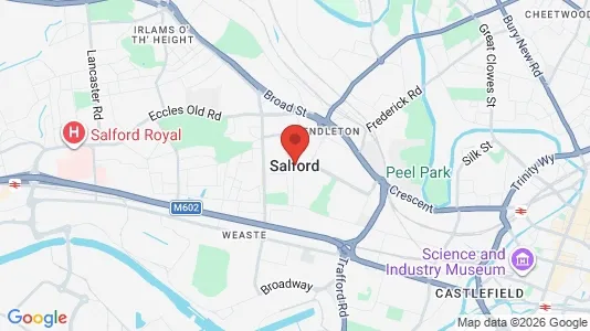 Houses for rent i Salford - Lancashire - kort over placeringen