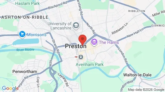Apartments for rent i Preston - Lancashire - kort over placeringen